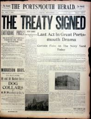 Matthew returns  with news that the peace treaty was signed