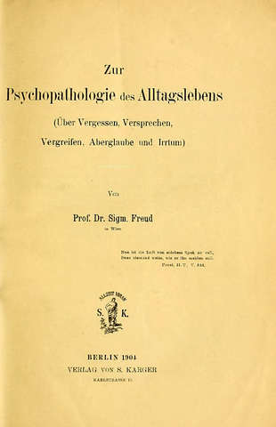 Publicación del libro "Psicopatología de la vida cotidiana"