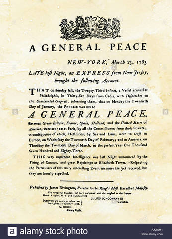 Peace treaty was signed.