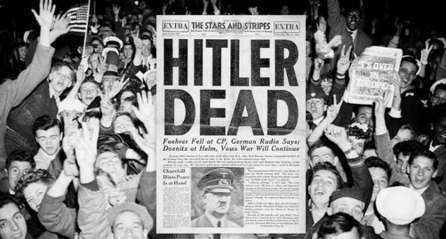Adolf Hitler commits suicide