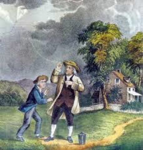 Benjamín Franklin crea el pararrayos.