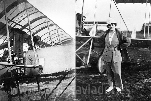 la baronesa de Laroche fue la primera mujer en conseguir la licencia de piloto.