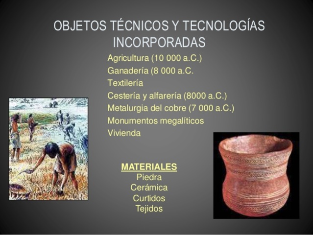 OBJETOS TÉCNICOS Y TECNOLOGÍAS INCORPORADAS