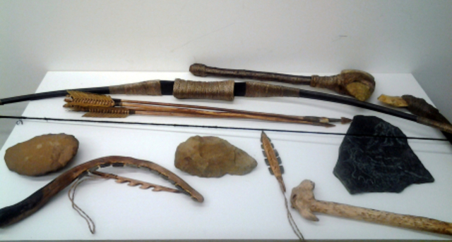 Lanzas, arcos, flechas y arpones