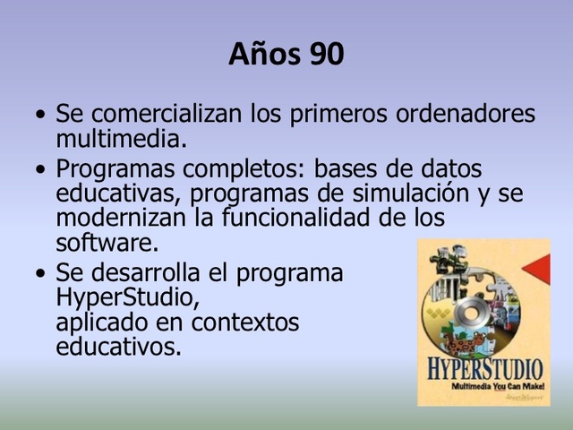 1990. Interés por los software educativos