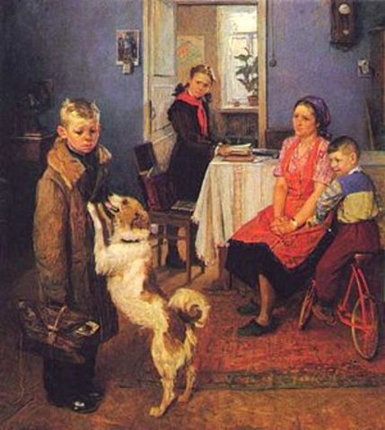 Reshetnikov F. 'Low Marks Again', 1952