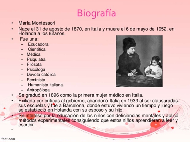 MARIA MONTESSORI (1870-1952)