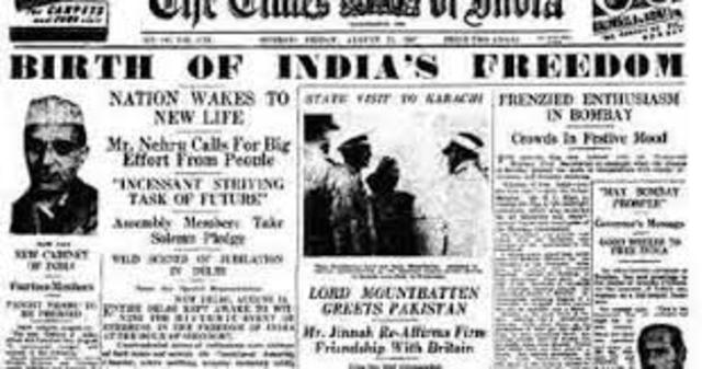 India gains independence