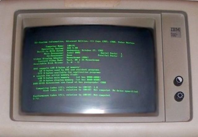 Monitor monocromático.