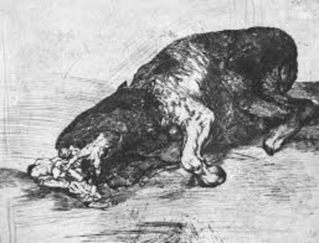 Desastres de la guerra. Fiero monstruo