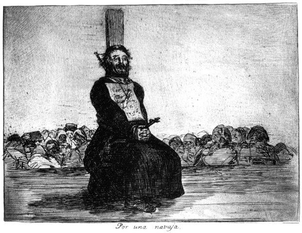 Desastres de la guerra. Por una navaja