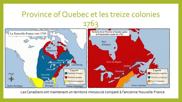 L'Amérique du Nord après la guerre des 7 ans.