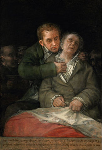 Goya con su médico Arrieta