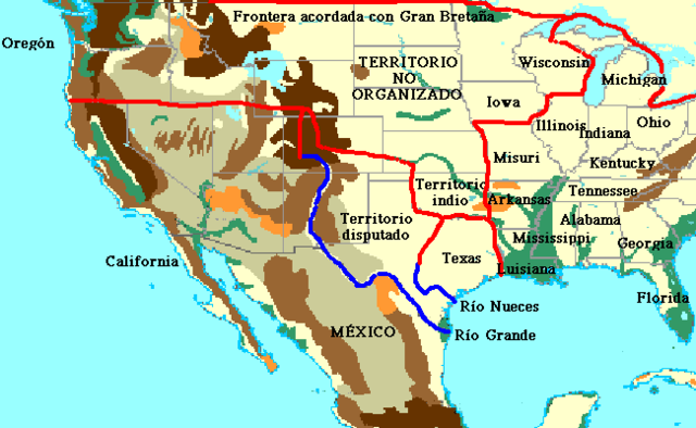 Texas parte de la Unión Americana