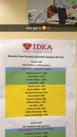 Obtuve un puntaje SAT alto