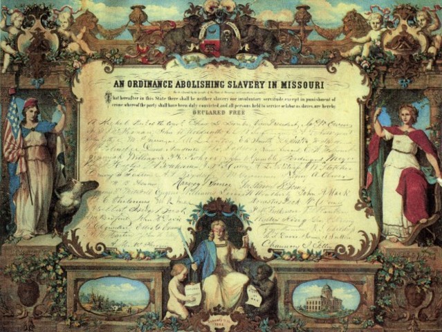 Missouri passed Emancipation Ordinance