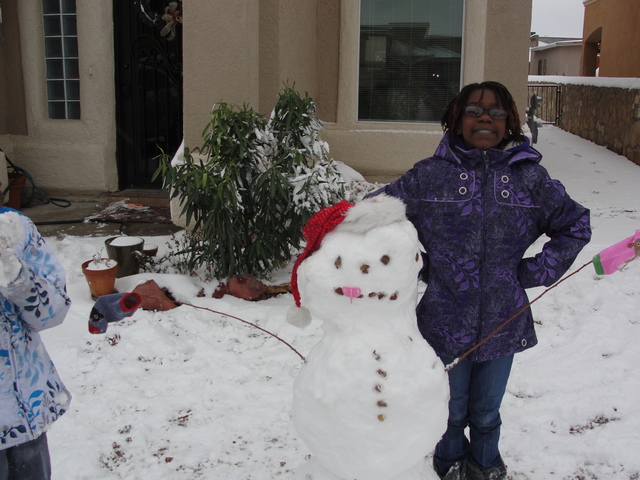 Mi primer hombre de nieva