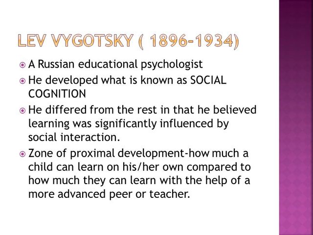 Lev Vygotsky (1896-1934)