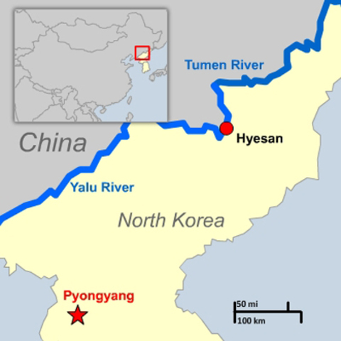 UN forces push North Korea to Yalu river- the border with China