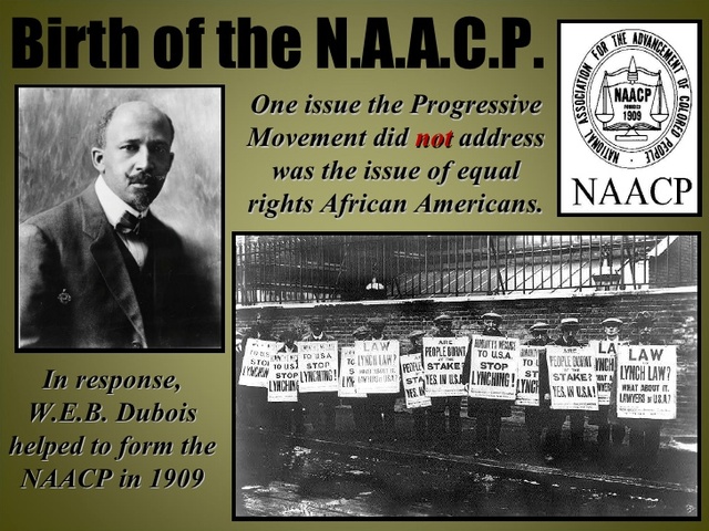 W.E.B DuBois helped establish the NAACP
