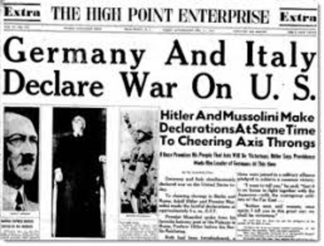 Germany declared war on the U.S.