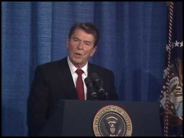 President Reagan's first public speech about AIDS