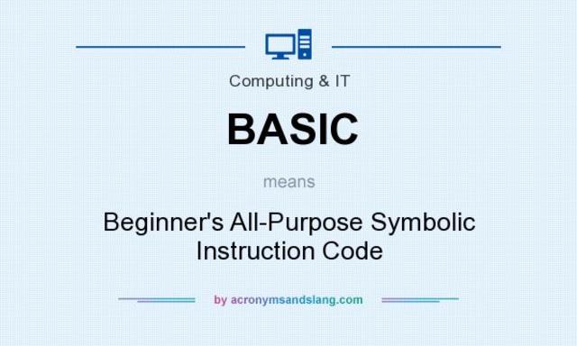 “Beginner’s All-purpose Symbolic Instruction Code”
