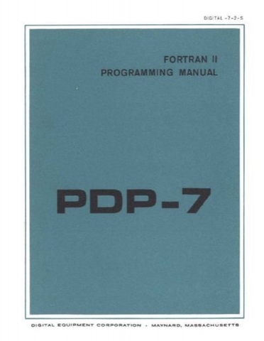 FORTRAN sobre el PDP 7
