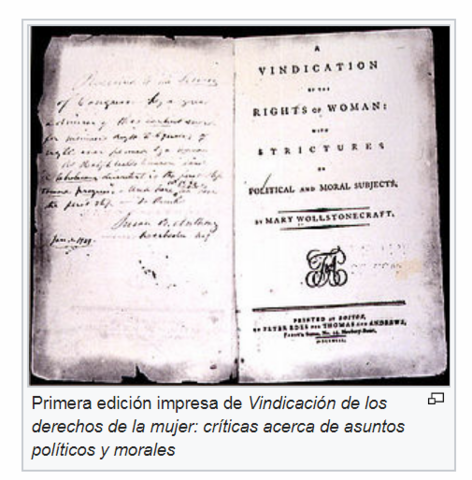 Vindicación de los Derecho de la Mujer.- Mary Wollstonecraft  (1759-1797)