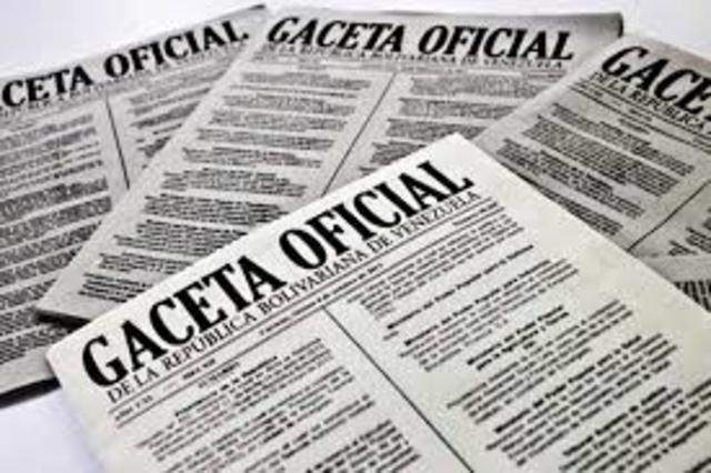 gaceta, utilizada por medio de la correspondecia