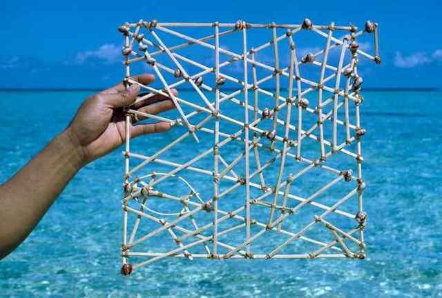 Instrumentos de navegación de los polinesios “Mapas o cartas marítimas de palos”