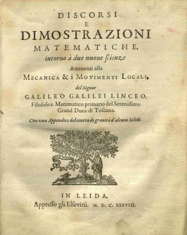 Louis Elzevir imprime en Leiden (de manera clandestina) la obra de Galileo Galilei Consideraciones y demostraciones matematicas sobre dos ciencias nuevas (denominado habitualmente Dos ciencias nuevas).