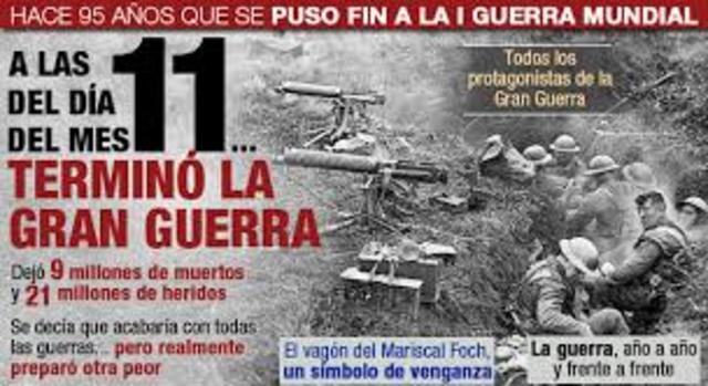 Fin de la guerra en 1918