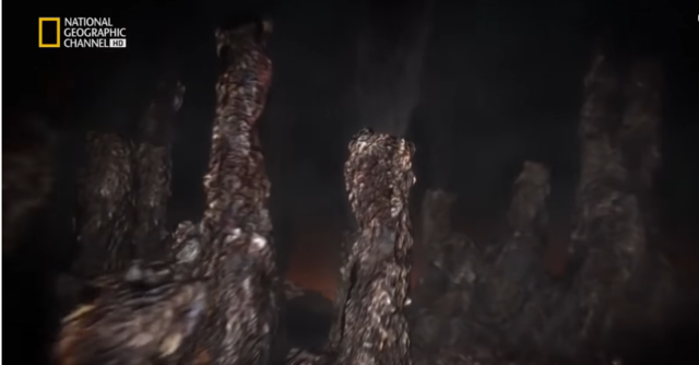 Las chimeneas en el fondo del mar.