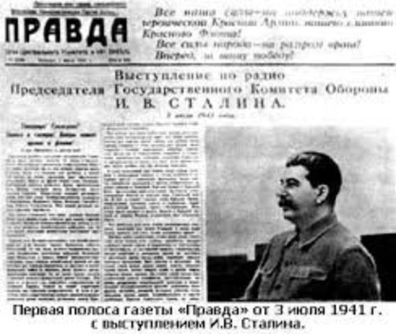 Stalini vastus Churchillile ajalehes Pravda.