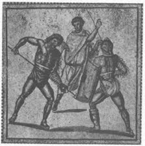 Los romanos practican el atletismo.