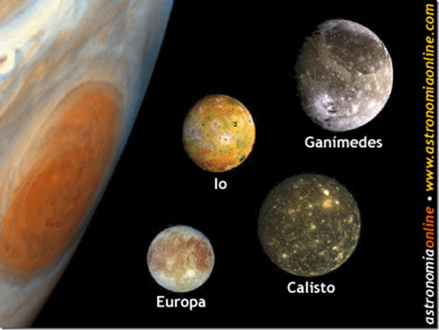 Galileo descubrió las cuatro lunas más brillantes de Júpiter