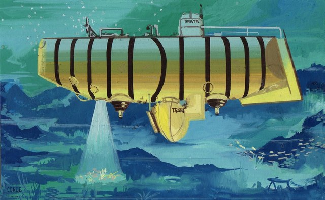 Primer exploración tripulada al fondo del océano.