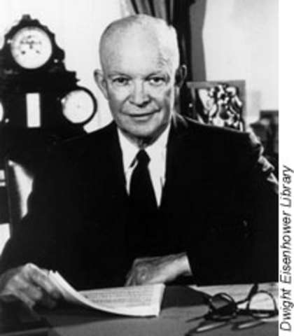 President Dwight D. Eisenhower signs the Civil Rights Act of 1960