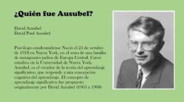 PEDAGOGOS CONTEMPORÁNEOS  DAVID AUSUBEL