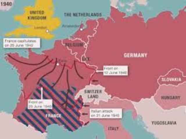Germany invading western Europe