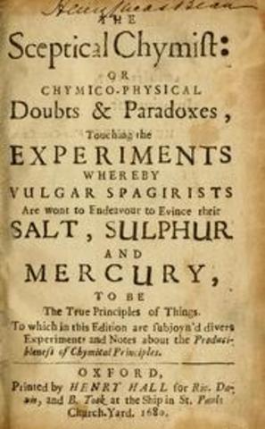 Boyle publica su libro mas famoso, The Sceptical Chymist.