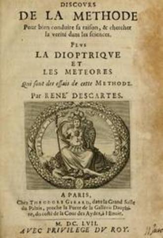 Año de publicacion del libro de Descartes, titulado Discours de la Methode pour bien conduire la raison et chercher la Verite dans les sciences.