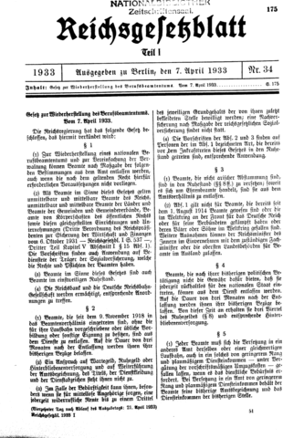 Laws for Reestablishment of the Civil Service.