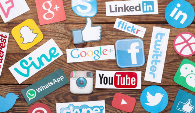 Facebook, LinkedIn, Twitter y YouTube