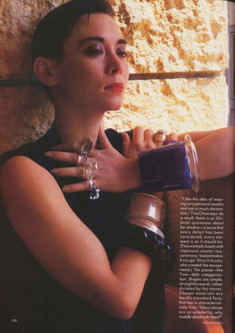 Chow favored materials that were found in nature and reminiscent of her Asian heritage.