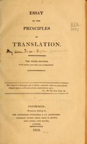 Essay on the Principles of Translation