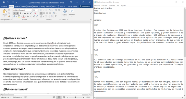 Busqueda de información y aplicaciones