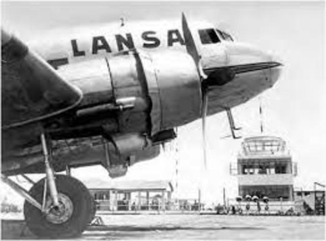 Inauguración del aeropuerto Cazadero
