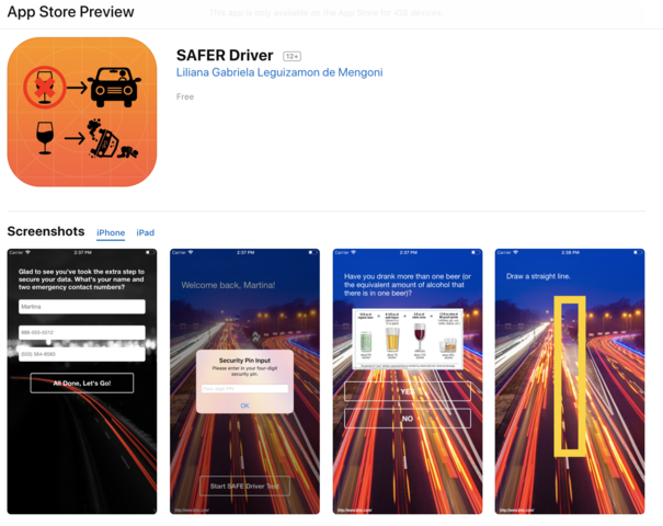 SAFER Driver is on app store